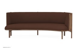 RF1903 Sideways Sofa, Walnuss ge�lt, Re-wool, Re-wool 0377 Dusty Red, Rechts | Carl Hansen & S�n