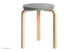 Stool 60 | Farve, Birk/gr� lakeret | Artek