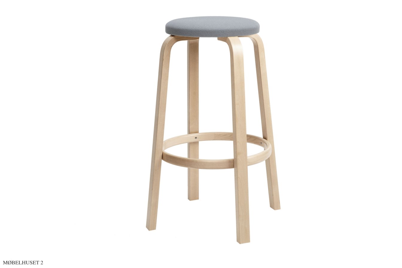 Bar Stool 64 | Farbe, Birke/Stoff Tonus, �54,5 x H75 cm | Artek