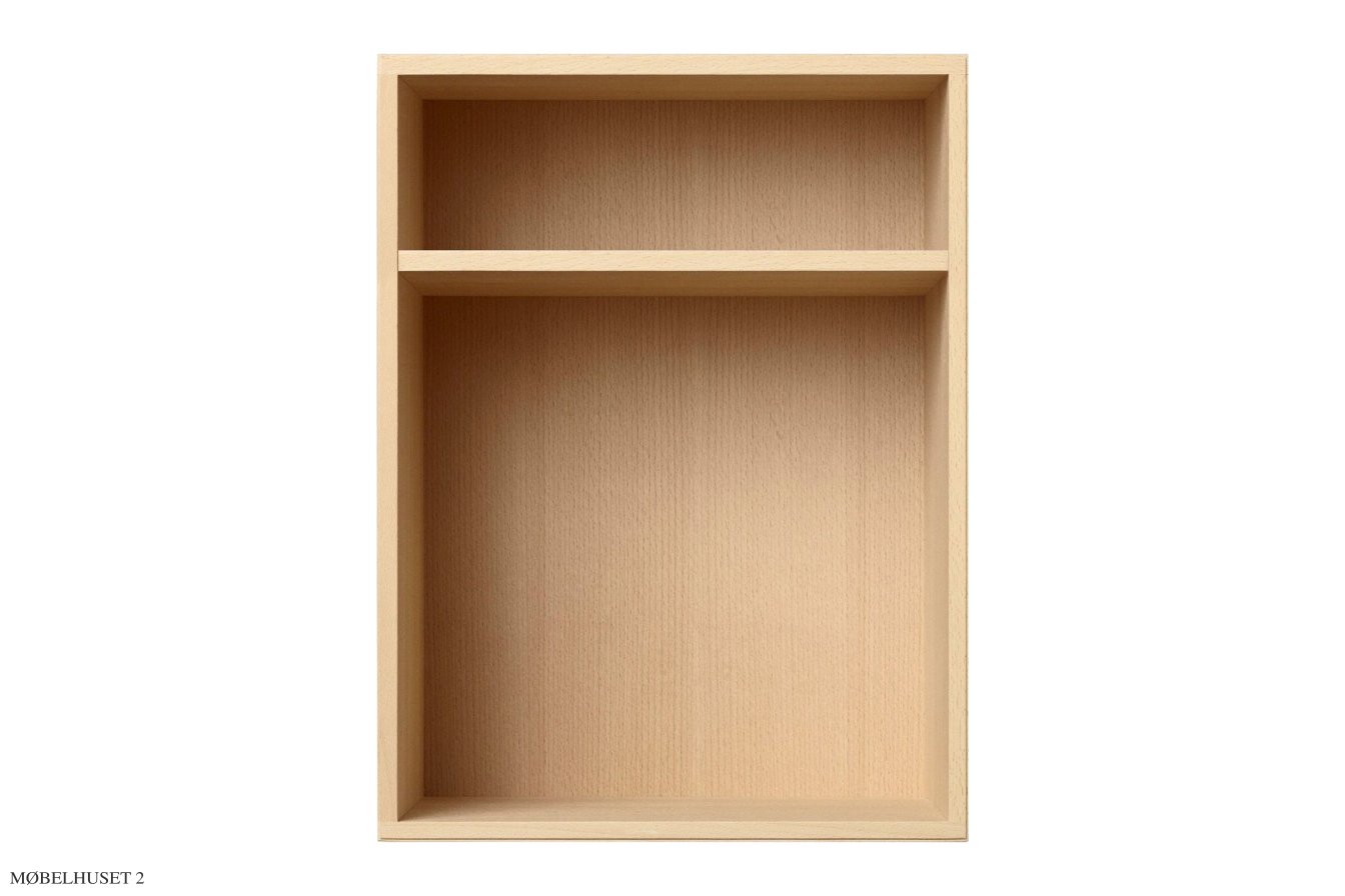 ATBO Bedside reol lodret 47 x 35 med hylde, 34,5 cm, B�g mat lak