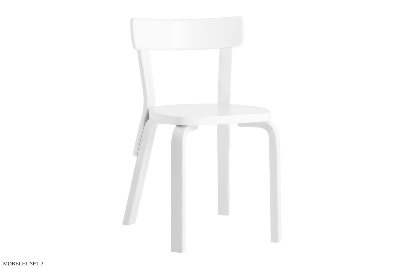 Chair 69 spisebordsstol, Hvidlakeret | Artek