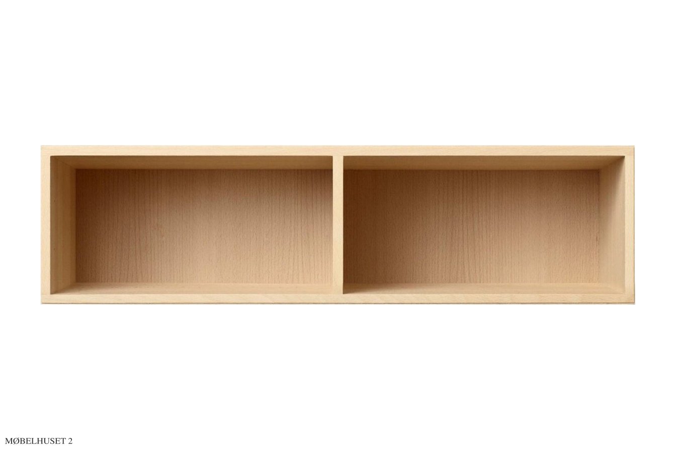 ATBO Halv hallway reol 18 x 70 med mellemside, 30 cm, B�g mat lak
