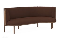 RF1903 Sideways Sofa, Walnuss ge�lt, Re-wool, Re-wool 0377 Dusty Red, Links | Carl Hansen & S�n