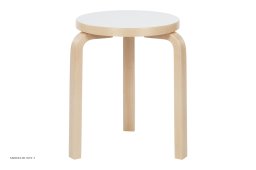 Stool 60 | Farve, Birk/hvid laminat | Artek