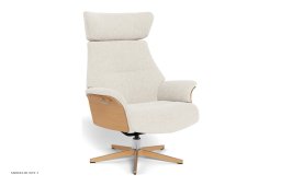 Air l�nestol, Eg lak, Drejefod tr�/aluminium, Stof | Alta Cream 03 | Conform