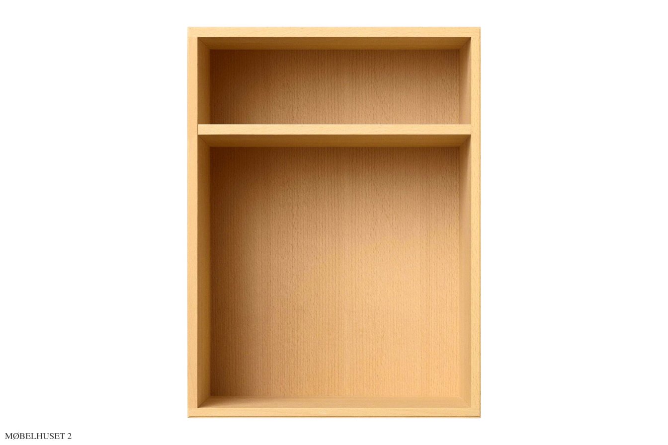 ATBO Bedside reol lodret 47 x 35 med hylde, 30 cm, B�g klar olie