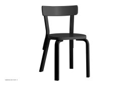 Chair 69 spisebordsstol, Sortlakeret | Artek