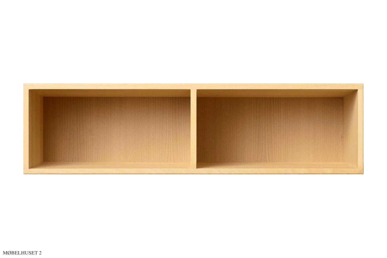 ATBO Halv hallway reol 18 x 70 med mellemside, 21 cm, B�g klar olie