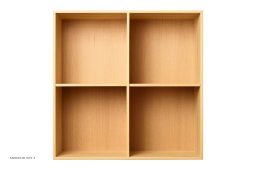 ATBO Reol 70 x 70, Lodret mellemside, 30 cm, B�g klar olie