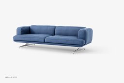 Inland AV23 Sofa, Poliertes Aluminium, Vidar 733 | &Tradition