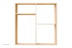 ATBO Raumteiler 70 x 70, Esche klar ge�lt