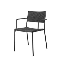 Less stol m/armln, stabelbar | Cane-line | Udendrs