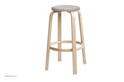 Bar Stool 64 | Farbe, Birke/Leder Prestige beige, �54,5 x H75 cm | Artek