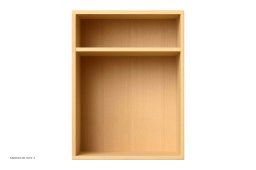 ATBO Bedside reol lodret 47 x 35 med hylde, 34,5 cm, B�g klar olie