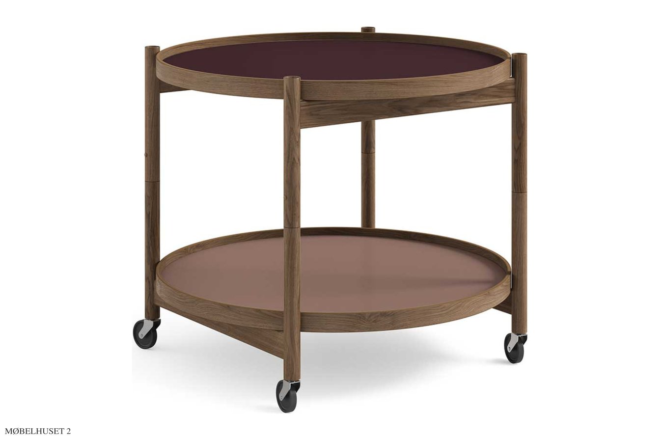B�lling bakkebord Nano, Modell 60, R�uchereiche ge�lt, Wine – Burgund/Ros� | Brdr. Kr�ger