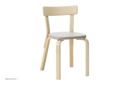 Chair 69 spisebordsstol, Birk/l�der Prestige beige | Artek