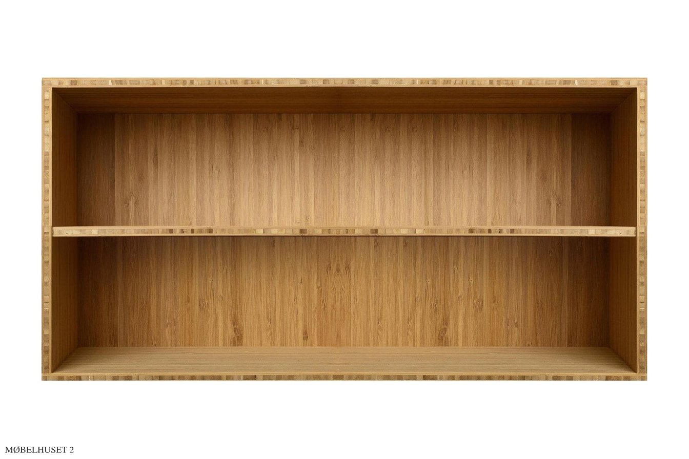 ATBO Halv reol vandret 35 x 70 med hel hylde, 34,5 cm, Bambus klar olie