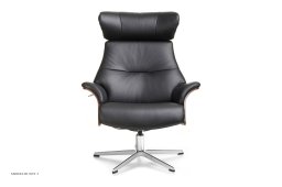 Air l�nestol, Valn�d, Drejefod aluminium, L�der | Fantasy Black 89 | Conform