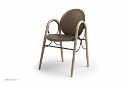 Arkade Chair, Eiche wei� ge�lt, Leder | Cinnamon, Schwarzes Gestell | Brdr. Kr�ger