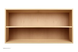 ATBO Halv reol vandret 35 x 70 med hel hylde, 21 cm, B�g mat lak