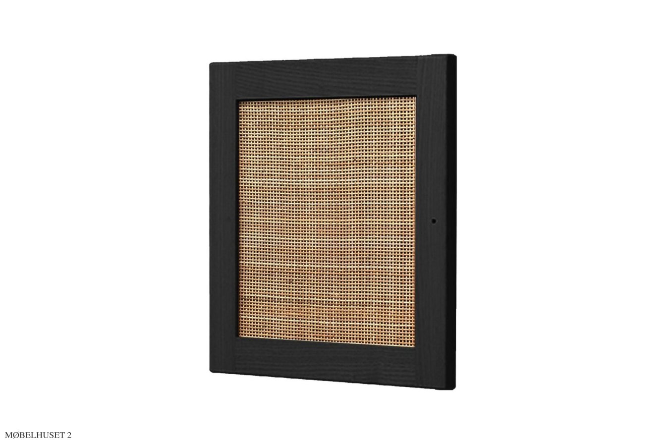 ATBO Kleine T�r, Rattan, Esche schwarz gebeizt