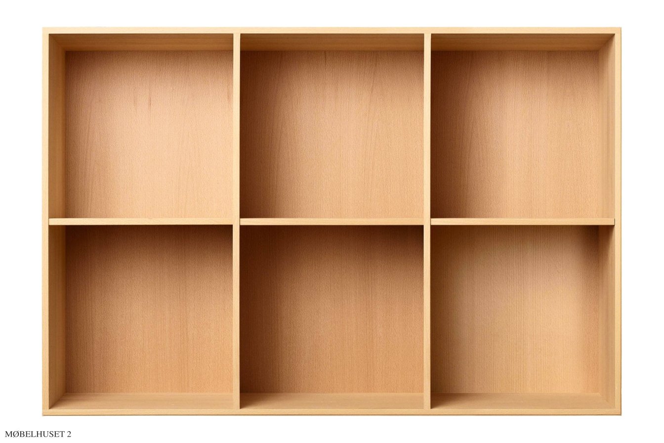 ATBO 105 reol 70 x 104,4 med lodrette mellemsider, 34,5 cm, B�g klar olie