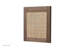 ATBO Kleine T�r, Rattan, Nussbaum matt lackiert