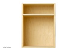 ATBO Bedside reol lodret 47 x 35 med hylde, 30 cm, Birk klar olie