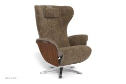 Aviora recliner l�nestol, Valn�d, Drejefod aluminium, F�reskind | Sheepskin Sahara | Conform