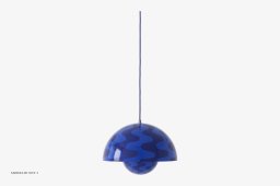 Flowerpot VP7 pendel, Cobalt Blue & Twilight Blue Pattern | &Tradition