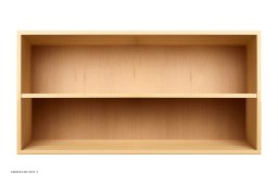 ATBO Halv reol vandret 35 x 70 med hel hylde, 21 cm, B�g klar olie