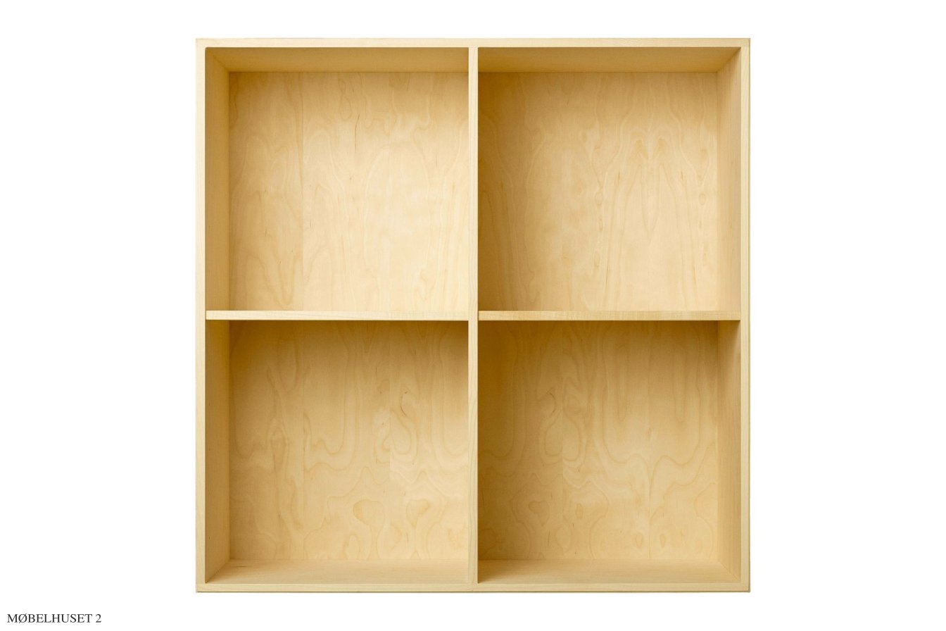 ATBO Reol 70 x 70, Lodret mellemside, 21 cm, Birk klar olie