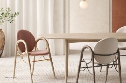 Arkade Chair, Eiche ge�lt, Leder | Brandy, Messinggestell | Brdr. Kr�ger