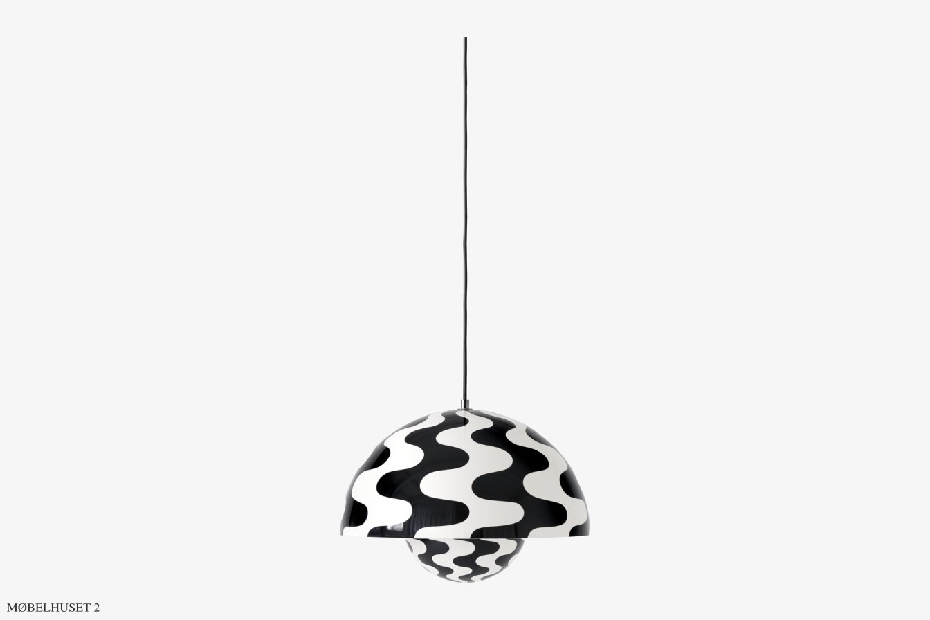 Flowerpot VP7 pendel, Black & White Pattern | &Tradition