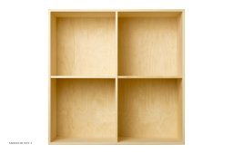 ATBO Reol 70 x 70, Lodret mellemside, 30 cm, Birk klar olie