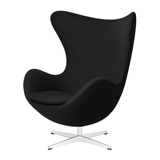 Egg�, schwarz Christianshavn Stoff | Fritz Hansen