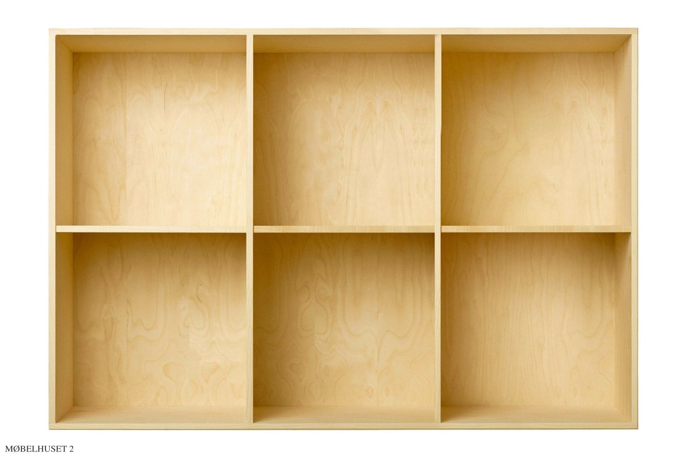 ATBO 105 reol 70 x 104,4 med lodrette mellemsider, 34,5 cm, Birk klar olie