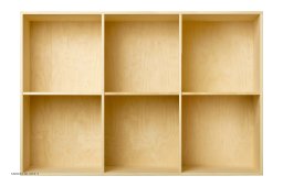 ATBO 105 reol 70 x 104,4 med lodrette mellemsider, 34,5 cm, Birk klar olie