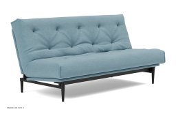 Colpus Schlafsofa, Schwarze Eiche / schwarzes Metall, Mixed Dance Light Blue 525 | Innovation Living