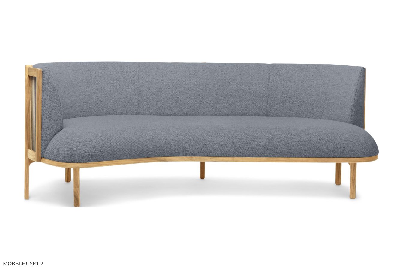 RF1903 Sideways Sofa, Eiche geseift, Fiord, Fiord 751, Links | Carl Hansen & S�n