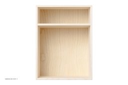 ATBO Bedside reol lodret 47 x 35 med hylde, 30 cm, Ask mat lak