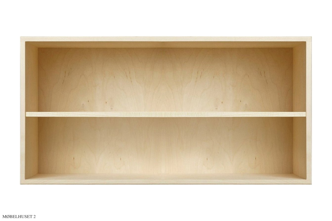 ATBO Halv reol vandret 35 x 70 med hel hylde, 21 cm, Birk mat lak