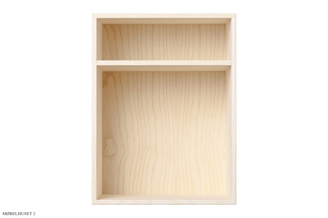 ATBO Bedside reol lodret 47 x 35 med hylde, 34,5 cm, Ask mat lak