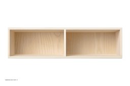 ATBO Halv hallway reol 18 x 70 med mellemside, 30 cm, Ask mat lak