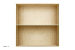 ATBO Reol 70 x 70, Vandret mellemside, 30 cm, Birk mat lak
