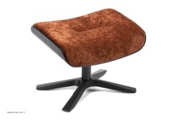 Timeout fodskammel, Eg sortbejdset, Quattro x-fod sort aluminium, Stof | Alice Bronze 19 | Conform