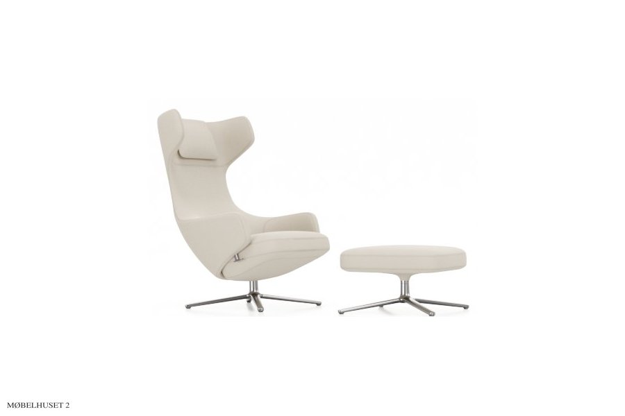 Grand Repos lnestol Med skammel Dumet - Ivory melange