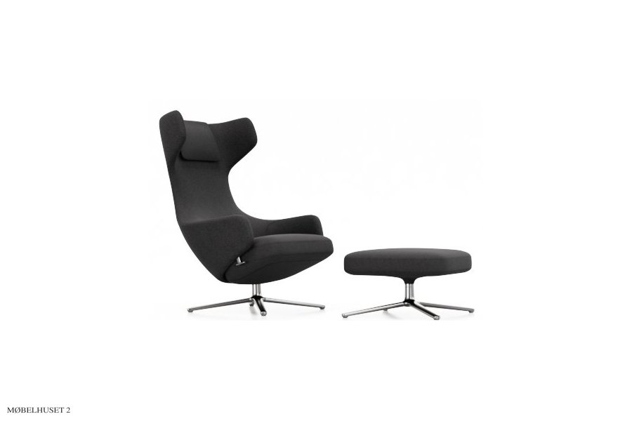 Grand Repos lnestol Med skammel Cosy 2 - Merino black