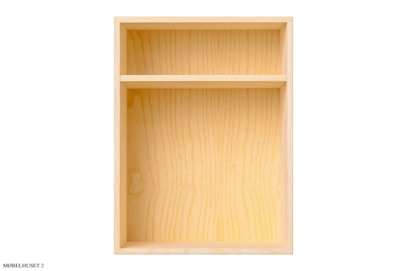 ATBO Bedside reol lodret 47 x 35 med hylde, 34,5 cm, Ask klar olie