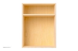 ATBO Bedside reol lodret 47 x 35 med hylde, 34,5 cm, Ask klar olie